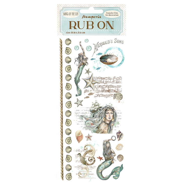 DFLRB51 STAMPERIA SONGS OF THE SEA RUB ON 10.16/21.6CM - DFLRB51 - Imagine 1