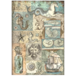 STAMPERIA SONGS OF THE SEA DECOUPAGE PAPER A4 - DFSA4813