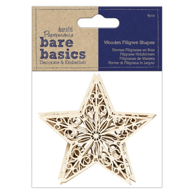 PMA 174512 FIGURINE DIN LEMN DOCRAFTS PENTRU DECOR - STAR PMA 174512 - Imagine 1