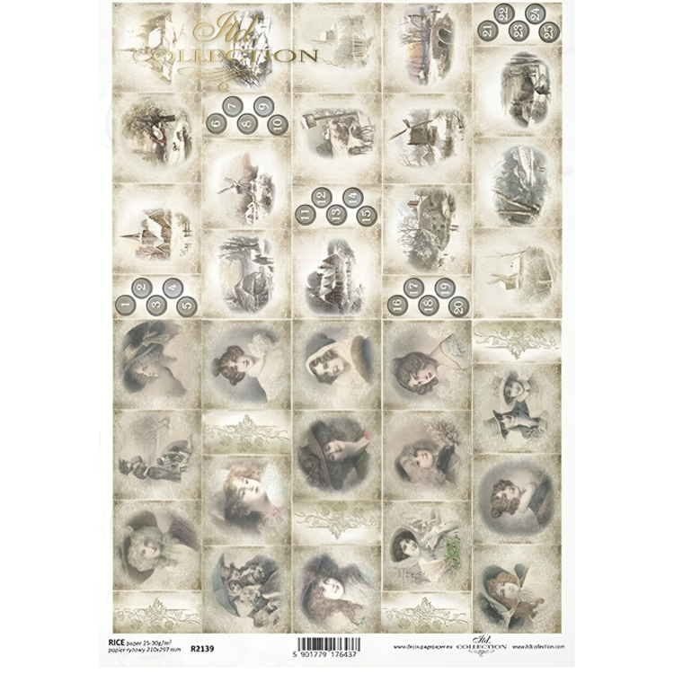 HÂRTIE DE OREZ DECOUPAGE COLECTIE ITD A4 - R2139 - Imagine 1