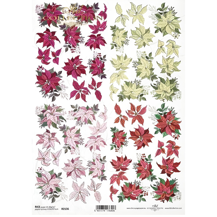 HÂRTIE DE OREZ DECOUPAGE COLECTIE ITD A4 - R2136 - Imagine 1
