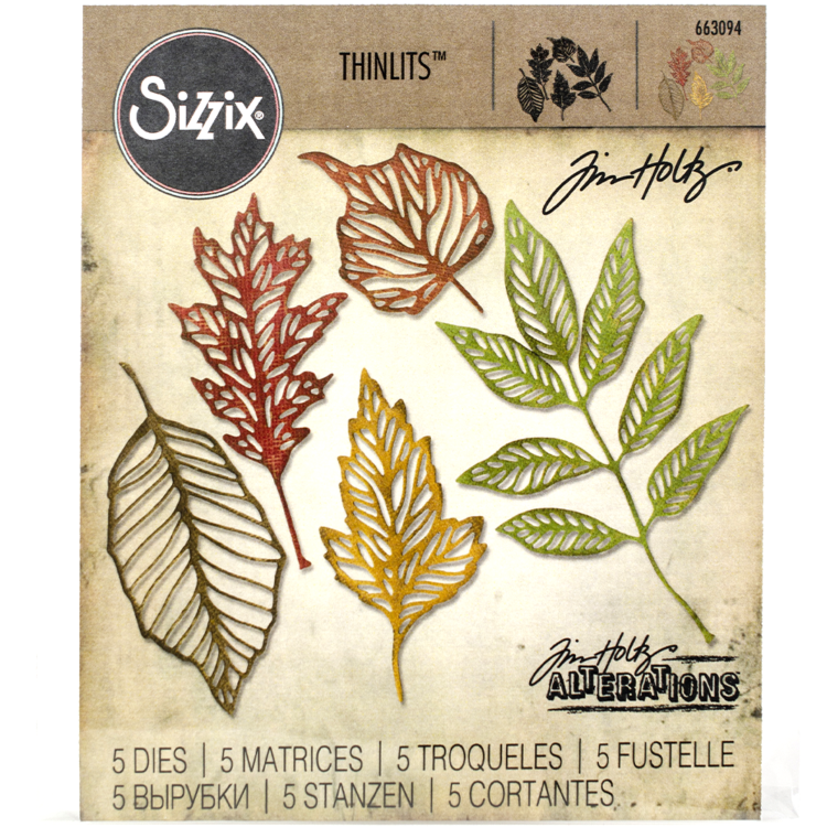 630454254379.jpg MATRIȚE TĂIATE SIZZIX THINLITS - FRUNZE DE SCHELET - Imagine 1