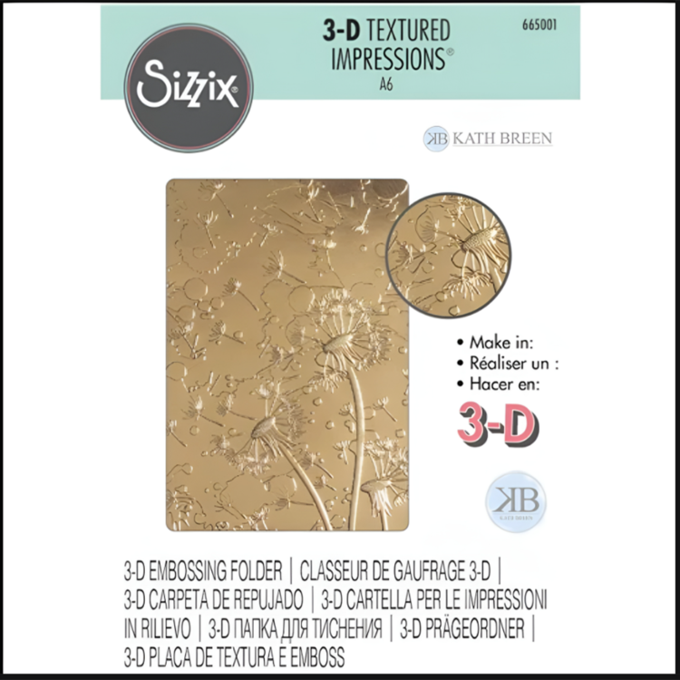 DOSARE DE RELIEF SIZZIX 3D - DANDELION WISH - Imagine 1