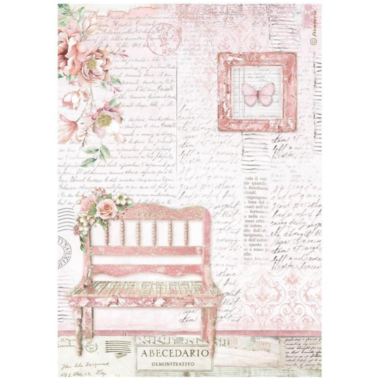 DFSA4781 HÂRTIE DE OREZ STAMPERIA ROSELAND DECOUPAGE A4 - DFSA4781 - Imagine 1