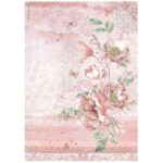 HÂRTIE DE OREZ STAMPERIA ROSELAND DECOUPAGE A4 - DFSA4783