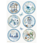 HÂRTIE DE OREZ STAMPERIA BLUE LAND DECOUPAGE A4 - DFSA4788