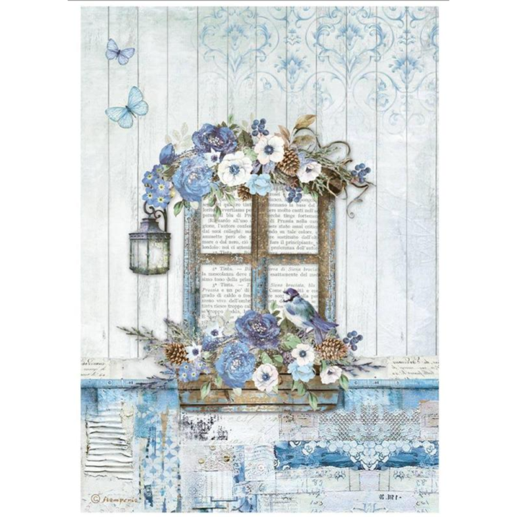 DFSA4790 HÂRTIE DE OREZ STAMPERIA BLUE LAND DECOUPAGE A4 - DFSA4790 - Imagine 1