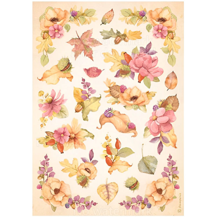 HÂRTIE DE OREZ STAMPERIA WOODLAND DECOUPAGE A4 - DFSA4816 - Imagine 1
