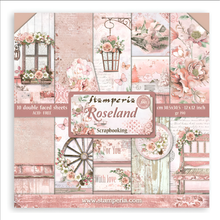 STAMPERIA ROSELAND DESIGNER BLOC 30.5/30.5 CM - SBBL136 - Imagine 1