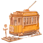 TRAMVAI PUZZLE DIN LEMN ROBOTIME 3D 145 PIESE TG505