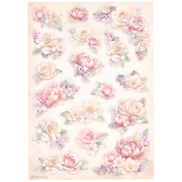 STAMPERIA ROMANCE FOREVER DECOUPAGE PAPER A4 - DFSA4835 - Imagine 1