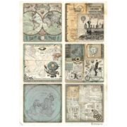 STAMPERIA VOYAGES FANTASTIQUE DECOUPAGE PAPER A4 - DFSA4839