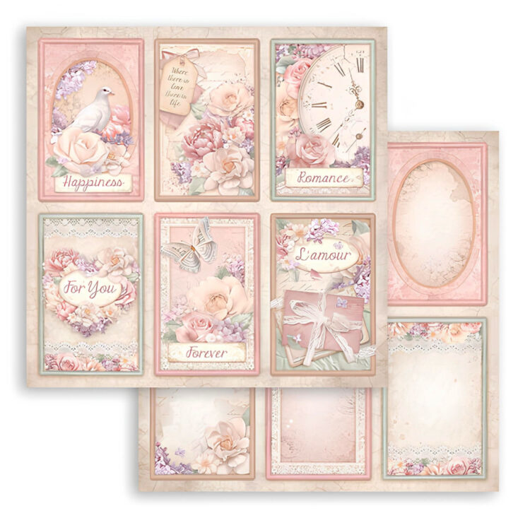 STAMPERIA ROMANCE FOREVER CARTON 30.5/30.5 CM - SBB976 - Imagine 1