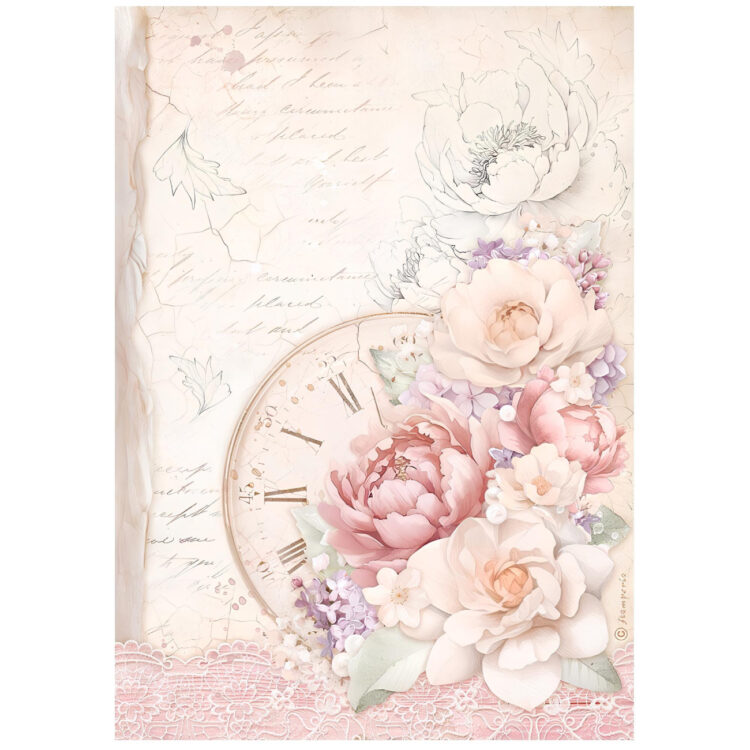 STAMPERIA ROMANCE FOREVER DECOUPAGE PAPER A4 - DFSA4831 - Imagine 1