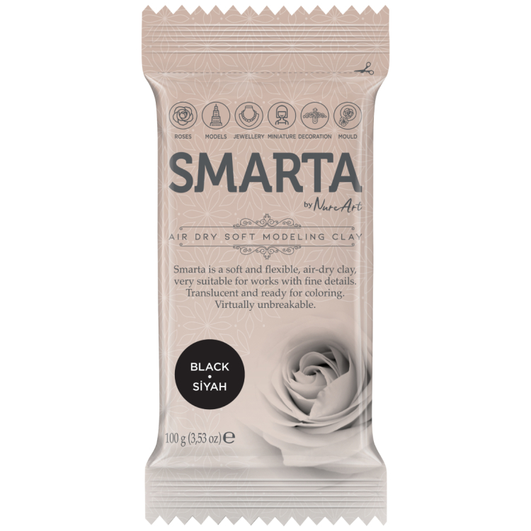 100 gr 612952 SMARTA ARGILĂ AUTO-USCATĂ 100 G - NEGRU 05 - Imagine 1