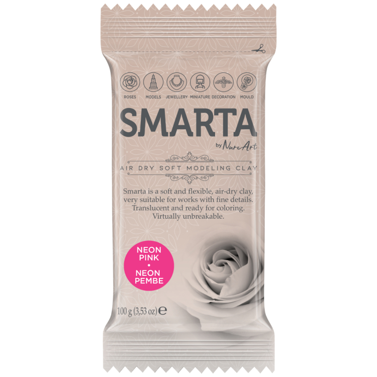 SMARTA ARGILĂ AUTO-USCATĂ 100 G - ROZ NEON 21 - Imagine 1