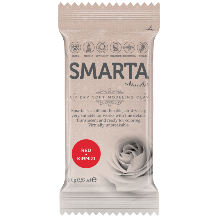 100gr 612948 SMARTA ARGILĂ AUTO-USCATĂ 100 G - ROȘU 09 - Imagine 1
