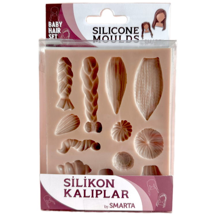SMARTA MATRIȚE DIN SILICON - SET PĂR PENTRU BEBELUȘI SK1013024 - Imagine 1