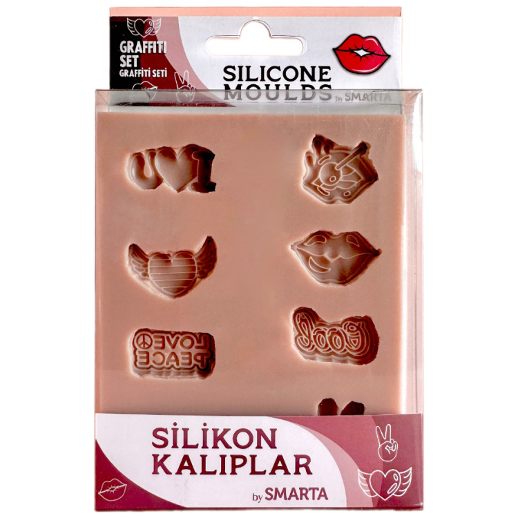 1013066 MATRIȚE DIN SILICON SMARTA - SET DE GRAFFITI SK1013066 - Imagine 1