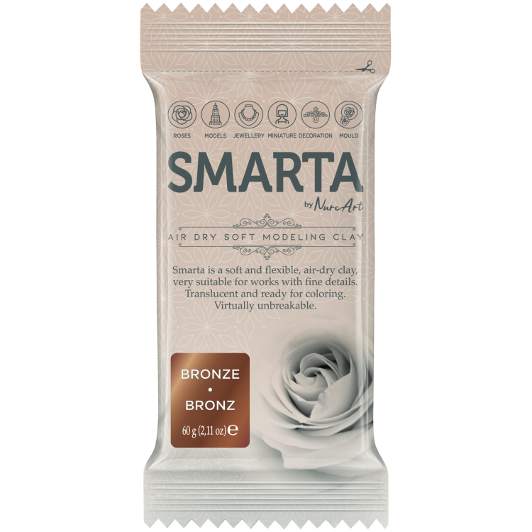 În picioare, 3D, Redare, Alb, Gol, Mică, Geantă, Pentru, Mâncare, Pachet ARGILĂ AUTO-USCATĂ SMARTA 60 G - BRONZ 31 - Imagine 1