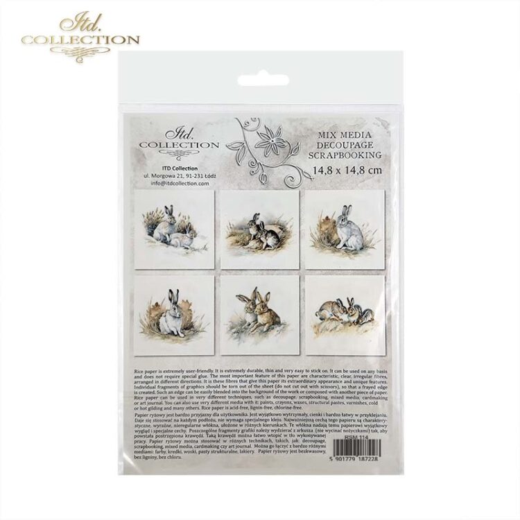 COLECȚIA ITD MINI HÂRTIE DE OREZ K-CT 6 BUC 14.8X14.8CM - RSM114 - Imagine 7