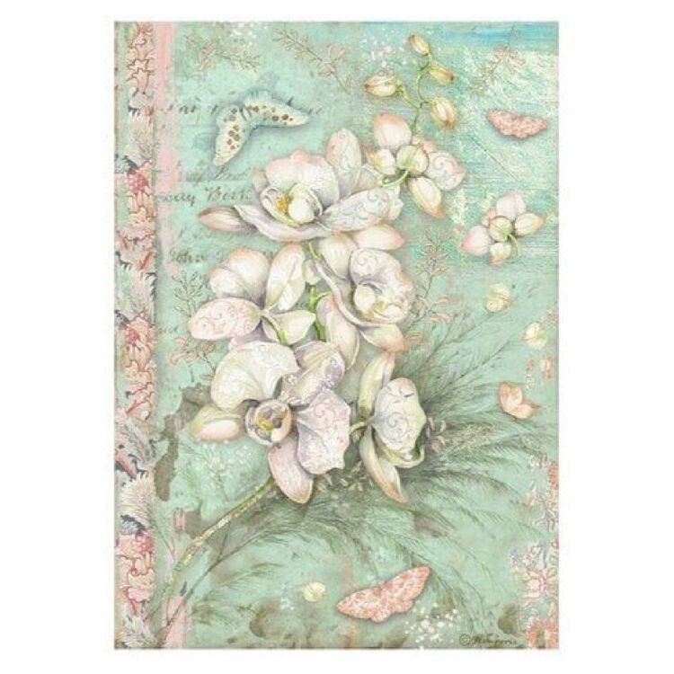 484801 STAMPERIA ORHIDEE ȘI PISICI HÂRTIE DECOUPAGE A4 - DFSA4848 - Imagine 1