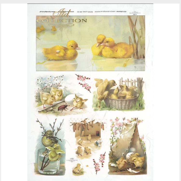 590302 (1) HÂRTIE DE OREZ DECOUPAGE COLECTIE ITD A4 - R0302 - Imagine 1