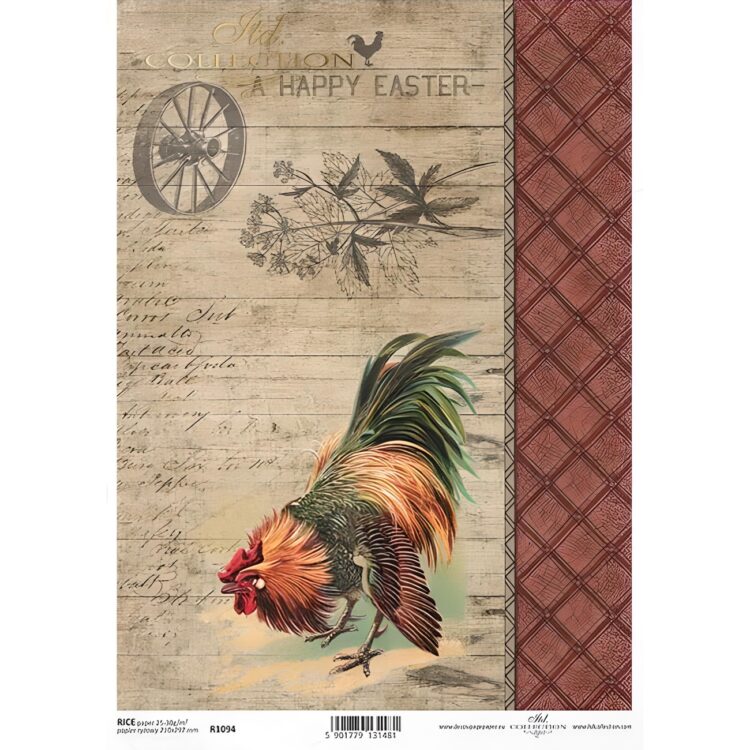 HÂRTIE DE OREZ DECOUPAGE COLECTIE ITD A4 - R1094 - Imagine 1
