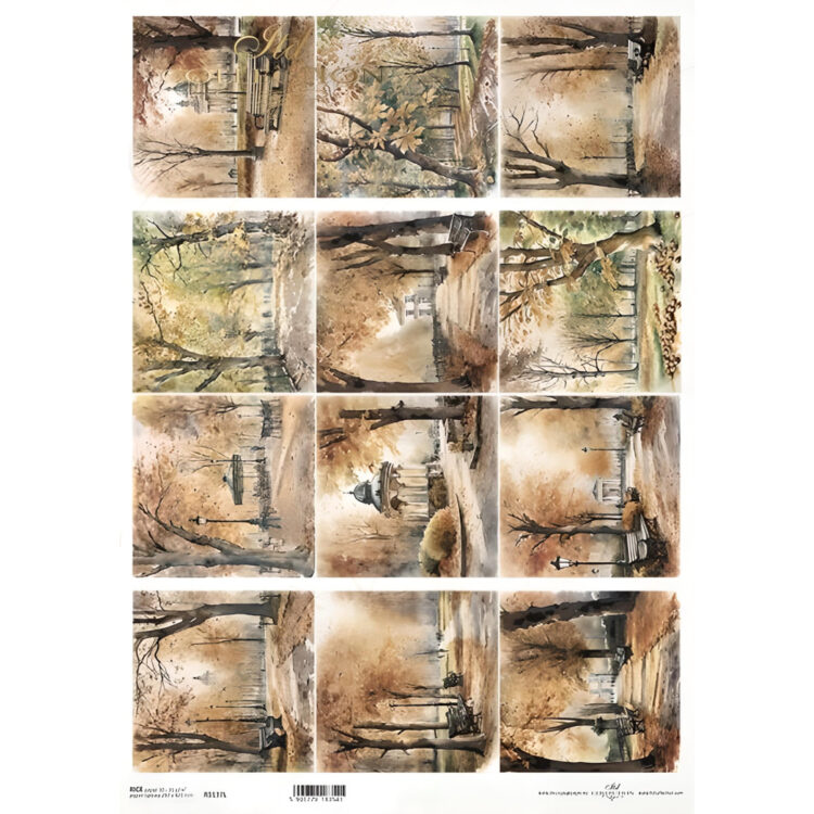 597137 HÂRTIE DE OREZ DECOUPAGE COLECTIA ITD A3 - R1137L - Imagine 1