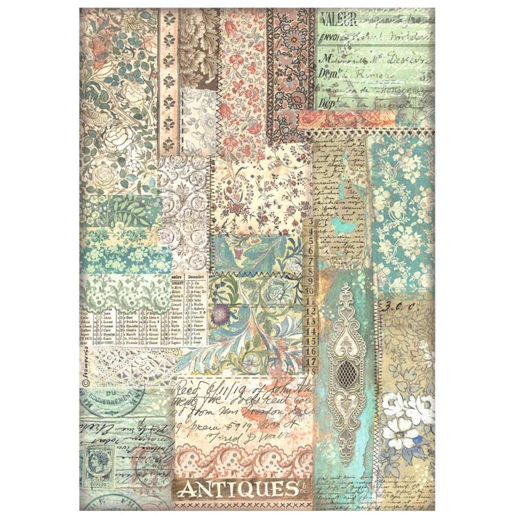 DFSA4852_1 HÂRTIE DE DECOUPAGE STAMPERIA BROCANTE A4 - DFSA4852 - Imagine 1