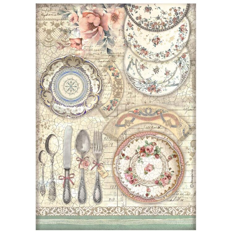 HÂRTIE DE DECUPAJ STAMPERIA BROCANTE A4 - DFSA4856 - Imagine 1