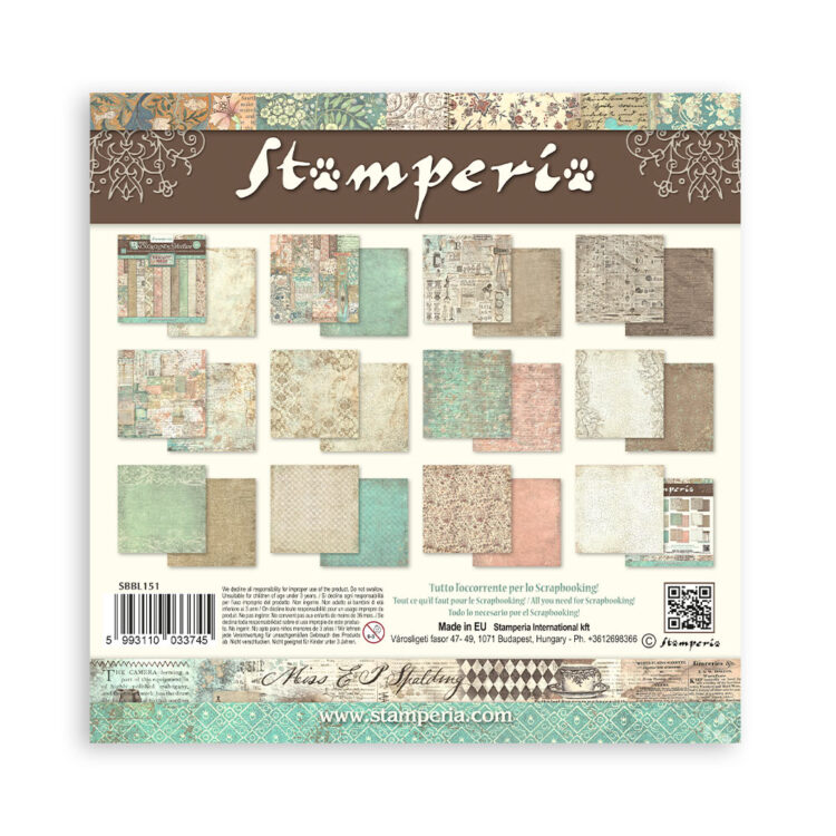 BLOC STAMPERIA BROCANTE 30.5/30.5 CM -SBBL151 - Imagine 2