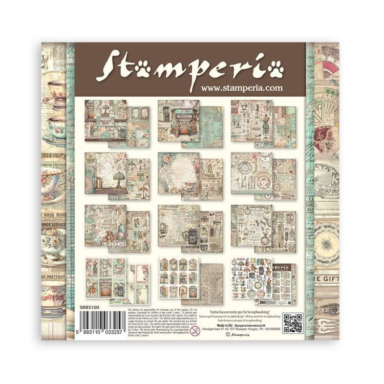 BLOC STAMPERIA BROCANTE 20.3/20.3 CM -SBBS100 - Imagine 2