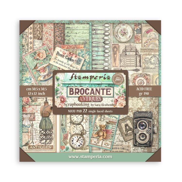 BLOC STAMPERIA BROCANTE 30.5/30.5 CM -SBBXLB14 - Imagine 1