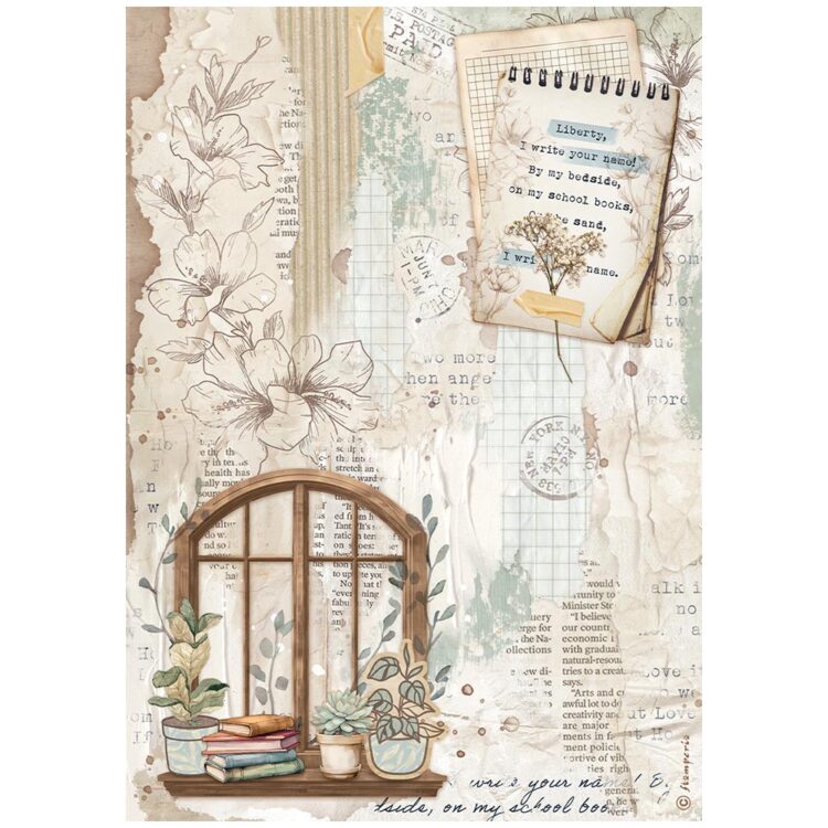 STAMPERIA SECRET DIARY HÂRTIE DE OREZ A4 - DFSA4862 - Imagine 1