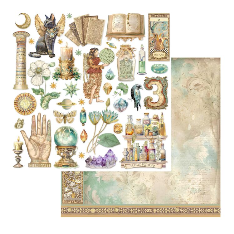 STAMPERIA FORTUNE DESIGNER CARTON 30,5/30,5CM-SBB1001 - Imagine 2