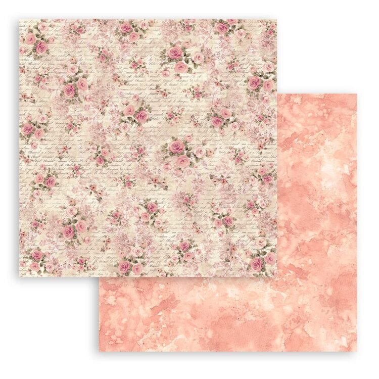 STAMPERIA SHABBY TRANDAFIR BLOC 20.3/20.3 CM -SBBS107 - Imagine 9
