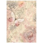 HÂRTIE DE OREZ STAMPERIA SHABBY ROSE DECOUPAGE A4 - DFSA4878