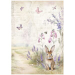 HÂRTIE DE OREZ STAMPERIA LAVANDĂ DECOUPAGE A4 - DFSA4883