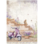 HÂRTIE DE OREZ DECOUPAGE DE LAVANDĂ STAMPERIA A4 - DFSA4885
