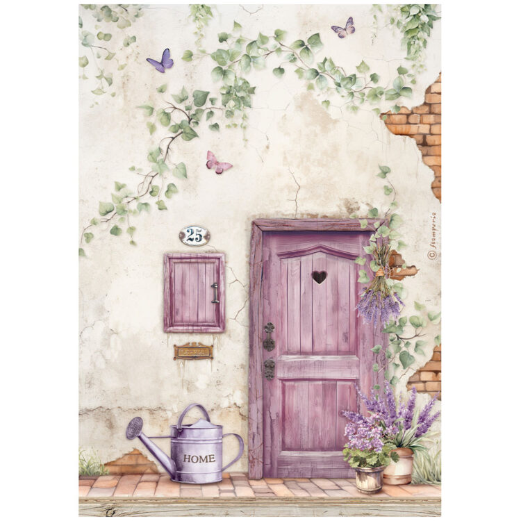 DFSA4886 HÂRTIE DE OREZ STAMPERIA LAVANDĂ DECOUPAGE A4 - DFSA4886 - Imagine 1
