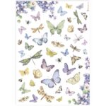HÂRTIE DE OREZ STAMPERIA FLUTURI DECOUPAGE A4 - DFSA4891