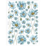 STAMPERIA BLUE FLOWERS DECOUPAGE HÂRTIE DE OREZ A4- DFSA4893