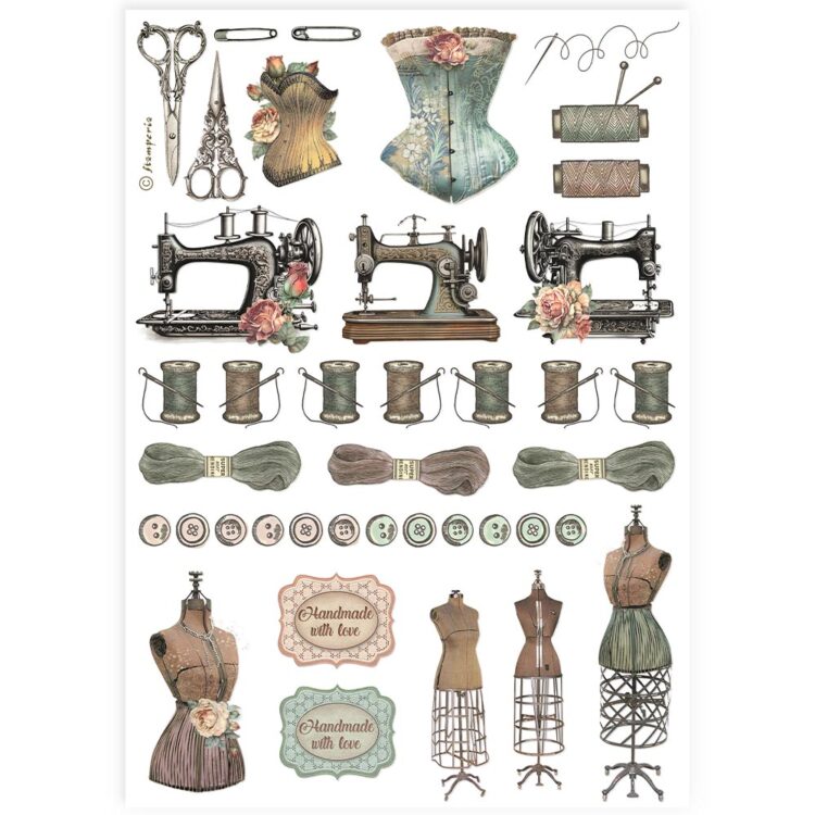 thumb_DFSA4908_1 ACCESORII DE CUSUT STAMPERIA HÂRTIE DECOUPAGE A4 - DFSA4908 - Imagine 1