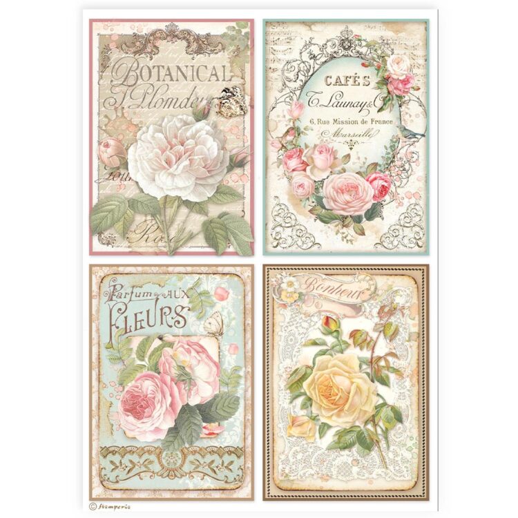 thumb_DFSA4909_1 STAMPERIA ROSES DECOUPAGE HÂRTIE DE OREZ A4 - DFSA4909 - Imagine 1