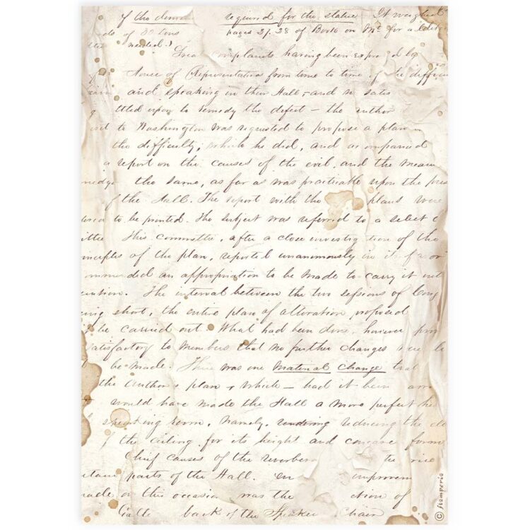HÂRTIE DE DECUPAJ SCRISOARE MANUALĂ STAMPERIA A4 - DFSA4913 - Imagine 1
