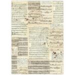 STAMPERIA MUSIC DECOUPAGE RICE PAPER A4 - DFSA4915