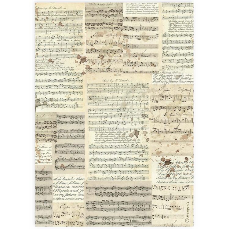 thumb_DFSA4915_1 STAMPERIA MUSIC DECOUPAGE RICE PAPER A4 - DFSA4915 - Imagine 1