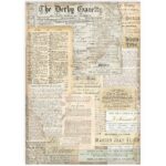 STAMPERIA THE DERBY GAZETTE HÂRTIE DECOUPAGE A4 - DFSA4916