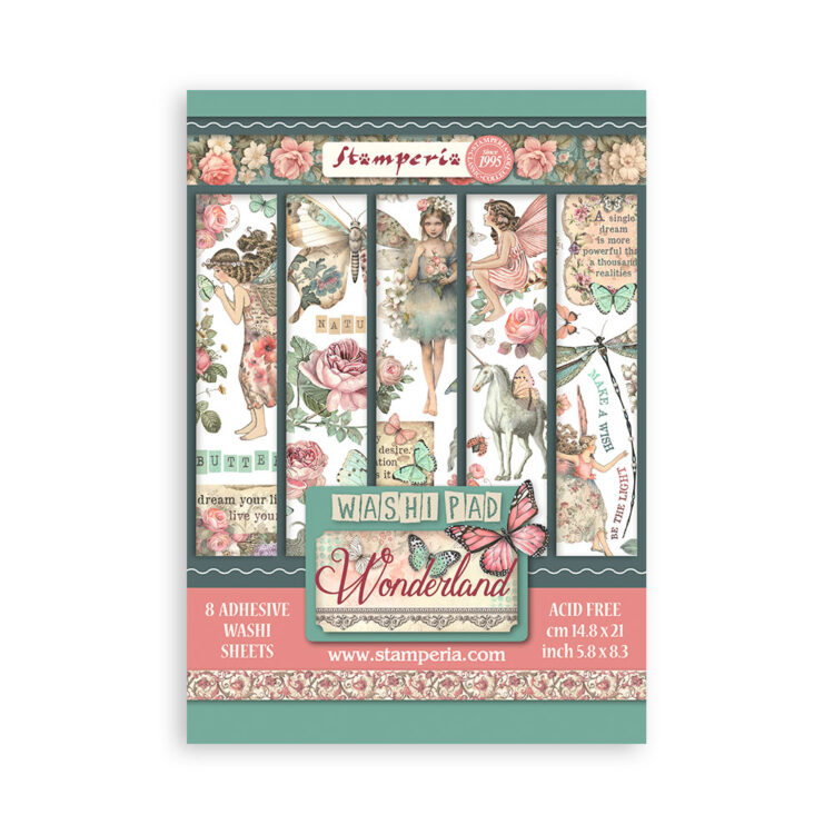 thumb_SBW08_1 STAMPERIA WONDERLAND WASHI PAD 8 COLI A5 -SBW08 - Imagine 1
